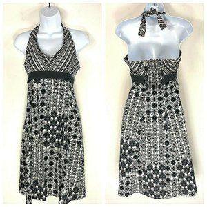 ATHLETA Size 6 Gray Pack Everywhere Halter Dress Quick Dry Side Zip